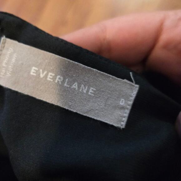 Everlane Black Sleeveless Wide Leg Jumpsuit Women’s Size 0 Minimalist Chic - Picture 3 of 8